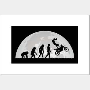 Motocross Evolution Moon Posters and Art